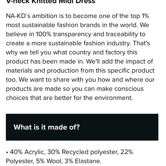 V-neck Knitted Midi Dress European brand NOT FOR SALE - Picture 7 of 9